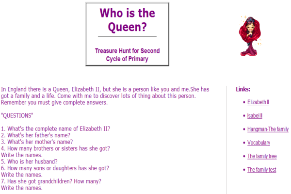 Treasure hunt: Who is the Queen? | Recurso educativo 33587