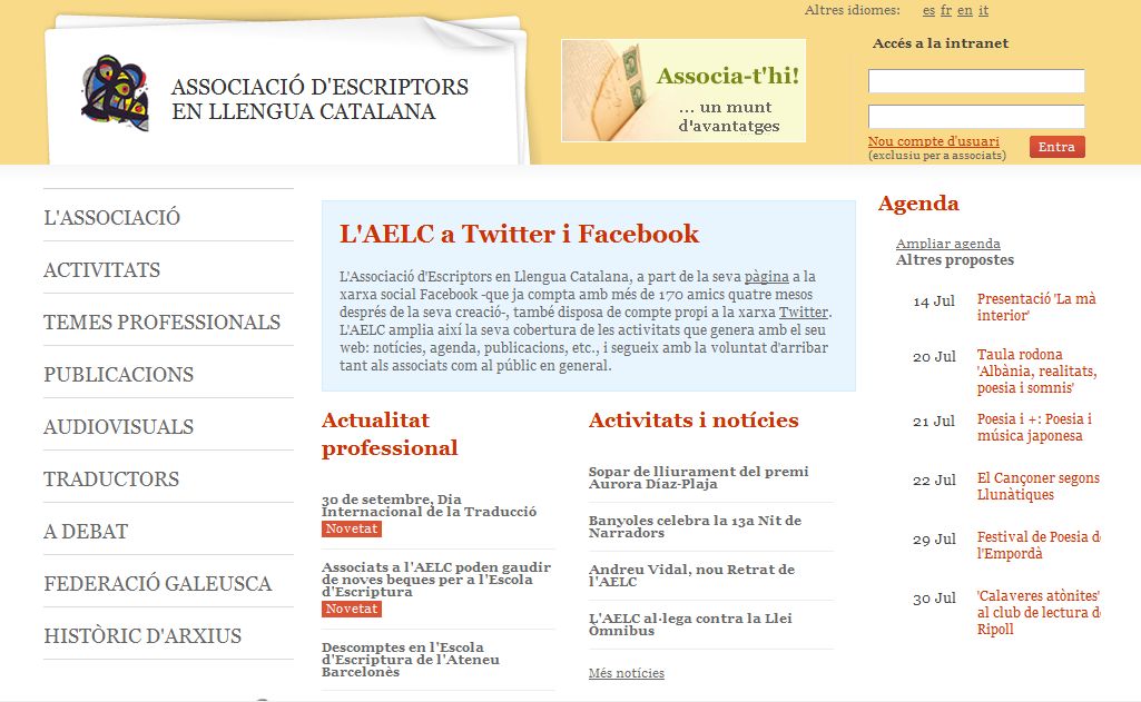 Associació d'escriptors en llengua catalana | Recurso educativo 34917