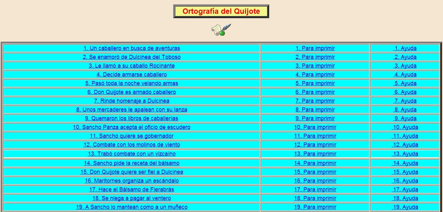 Ortografía del Quijote | Recurso educativo 36500