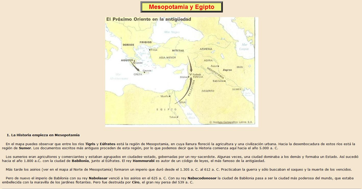 Mesopotamia y Egipto | Recurso educativo 37666