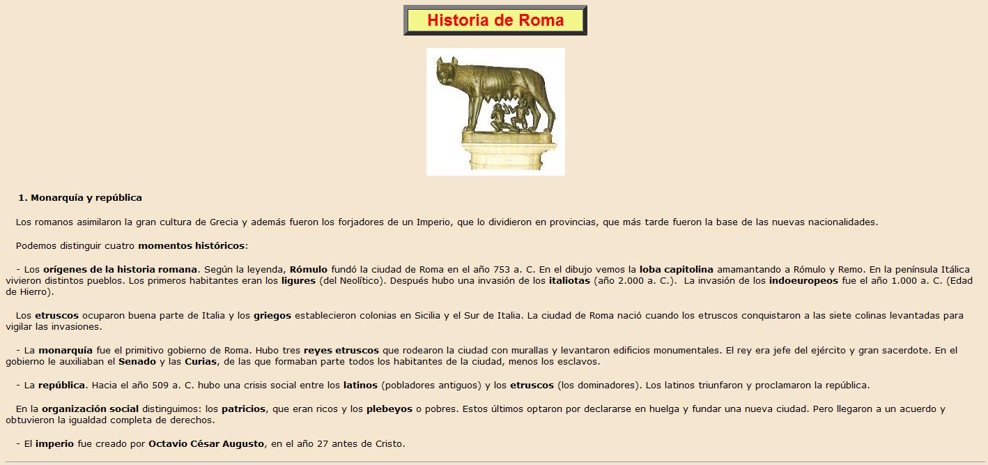 Historia de Roma | Recurso educativo 37671