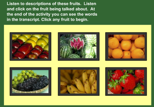 Describing fruit | Recurso educativo 40090