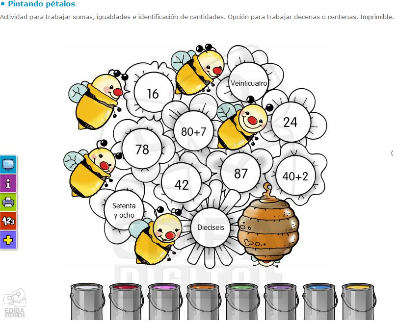 Pintando pétalos | Recurso educativo 40372