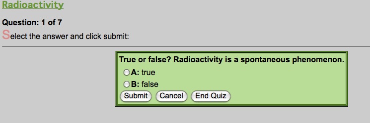 Nuclear chemistry: Radioactivity quiz | Recurso educativo 41921
