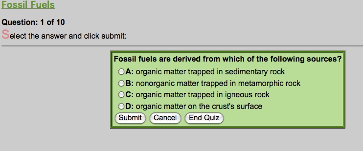 Test: Fossil Fuels | Recurso educativo 41926