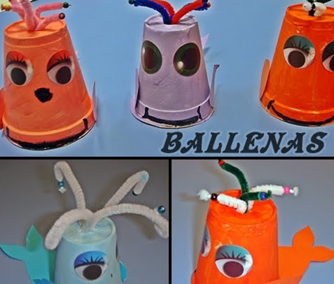 Ballenas con Vasos de Plástico | Recurso educativo 43383