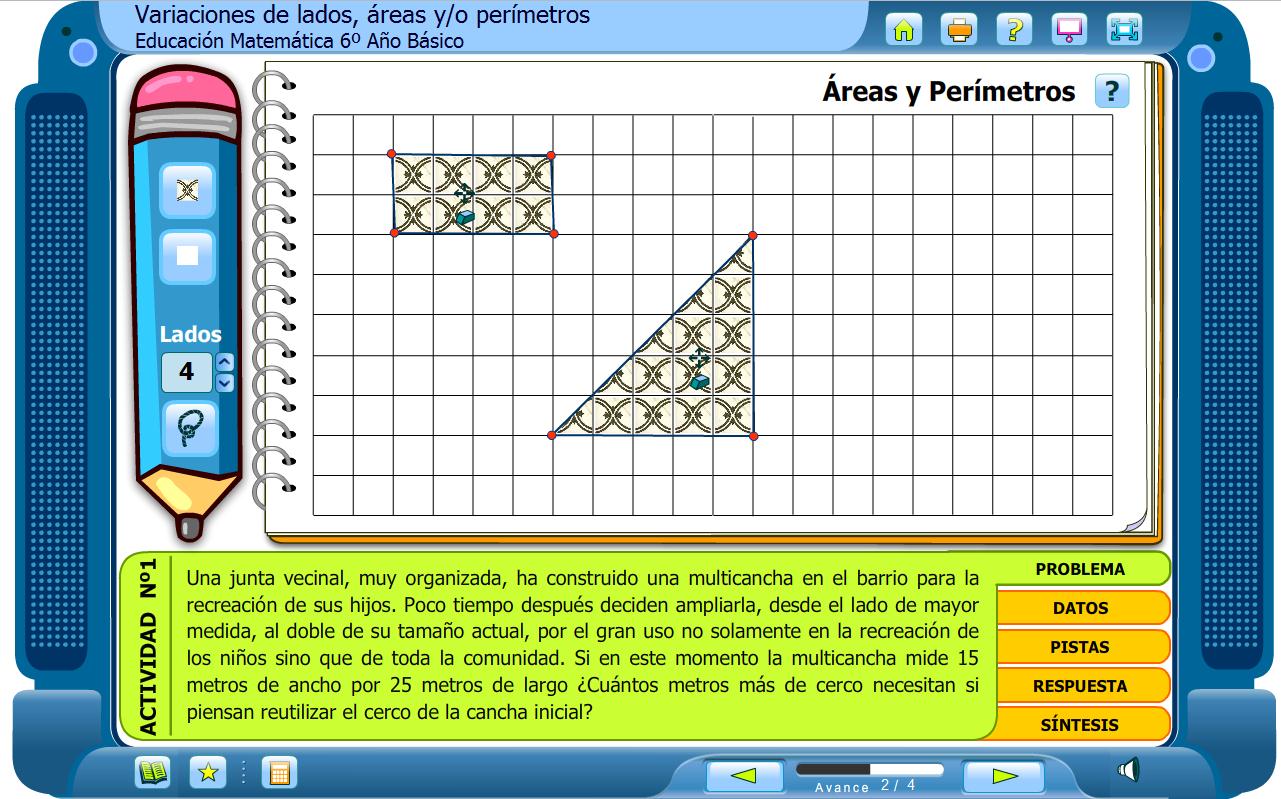 Variaciones de lados, áreas y/o perímetros | Recurso educativo 45397