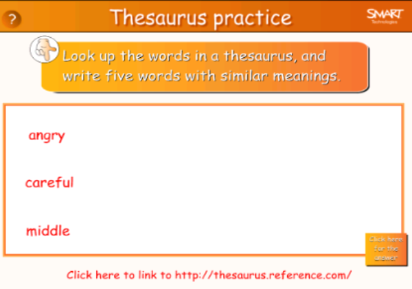 How to use a Thesaurus | Recurso educativo 46990
