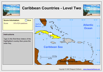 Game: Caribbean countries (2) | Recurso educativo 49915