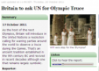 Britain to ask UN for Olympic Truce | Recurso educativo 71588