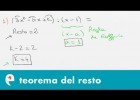 Teorema del Resto (ejercicio 2) | Recurso educativo 110048