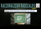 (Radicales) - Racionalizar Radicales (binomios) (613.2) | Recurso educativo 681833