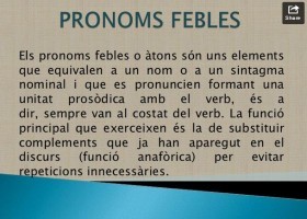 Pronoms febles | Recurso educativo 683785
