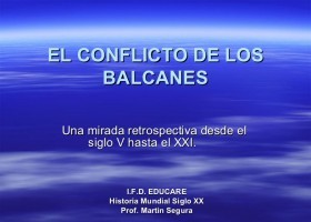 El conflicto de los Balcanes. | Recurso educativo 740749