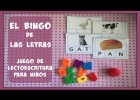 El bingo de las letras | Juego de lectoescritura para niños. | Recurso educativo 758484