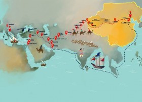Mapa de la ruta de Marco Polo | Recurso educativo 781883