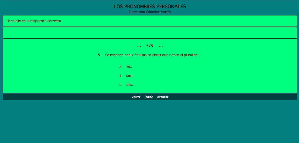 Test sobre los pronombres personales | Recurso educativo 36599