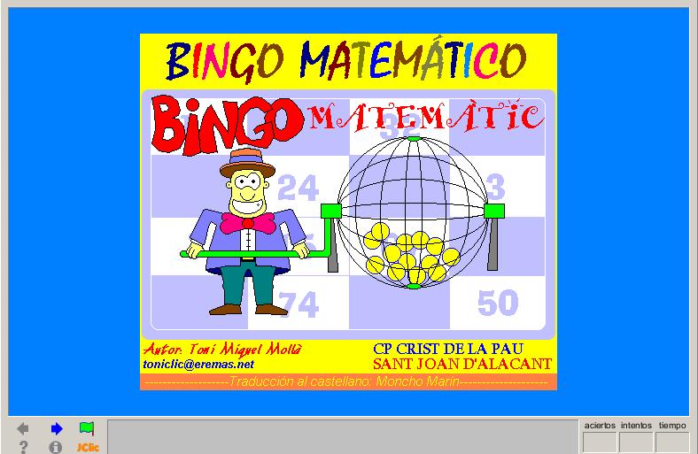 Bingo matemático | Recurso educativo 40501