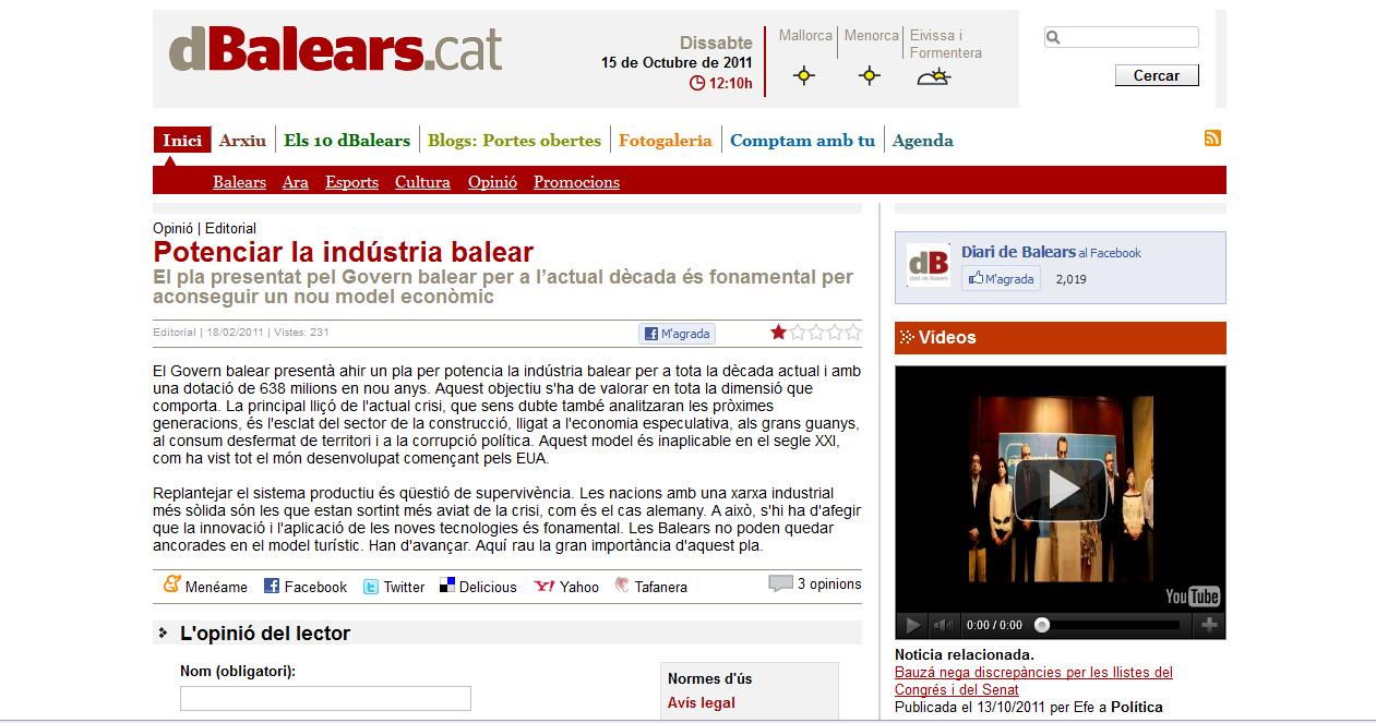 Potenciar la indústria balear | Recurso educativo 49013