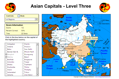 Game: Asian countries | Recurso educativo 49706