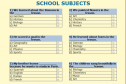 School subjects | Recurso educativo 14148