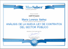 Curso de Análisis de la nueva ley de contratos del sector público | MasSaber | Recurso educativo 114084