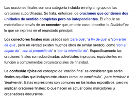 20 Ejemplos de oraciones finales (en español) | Recurso educativo 751604